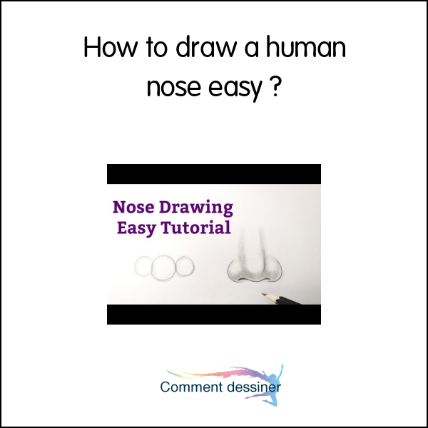 How to draw a human nose easy